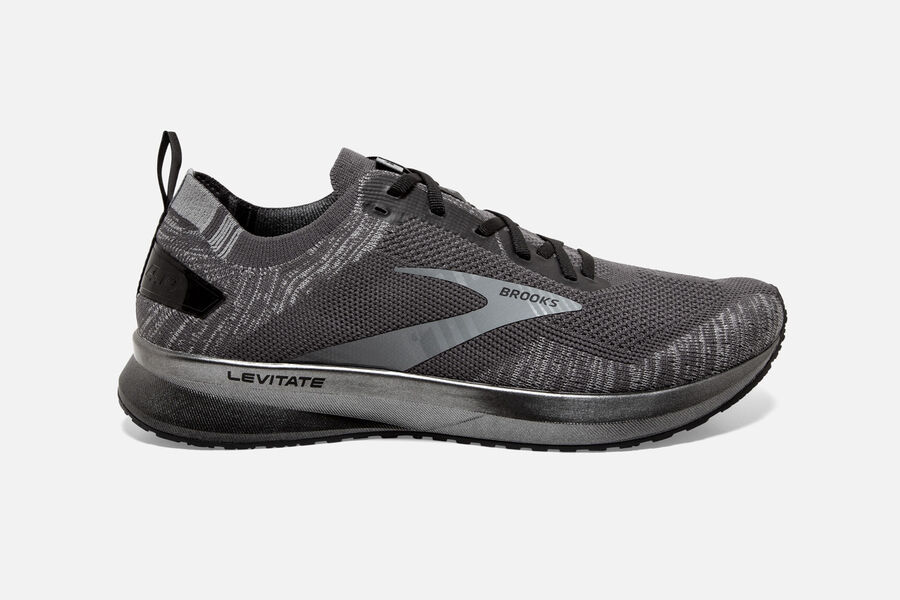 Brooks Levitate 4 Road Running Shoes Mens Black/Grey 087135-QTF